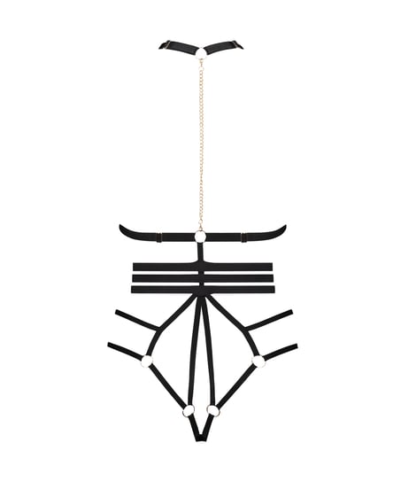 Body à entrejambe ouverte Dominatrix, Noir