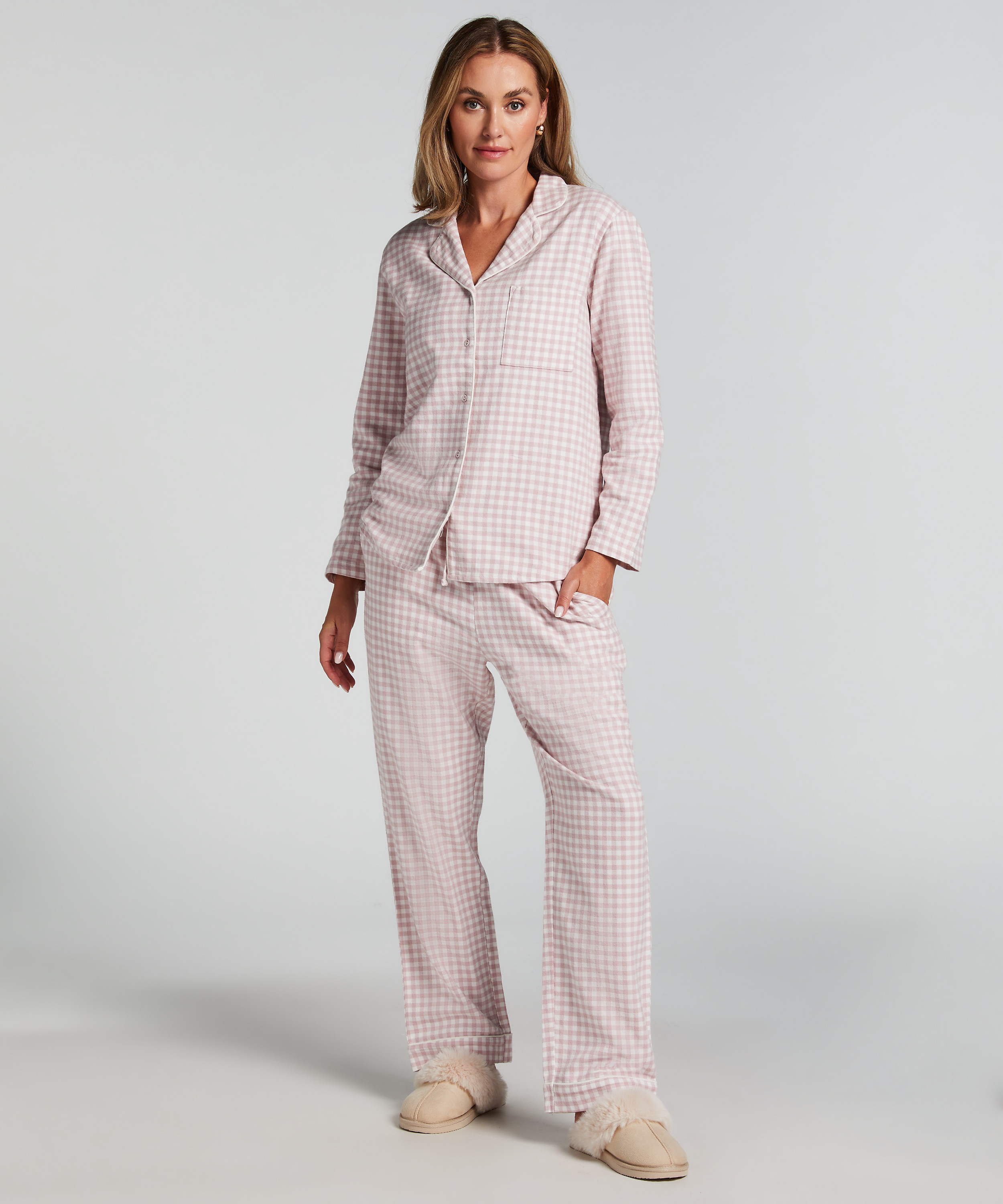 Haut de pyjama Flanel Essentials, Violet, main
