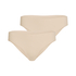 Lot de 3 slips brésiliens invisibles, Beige