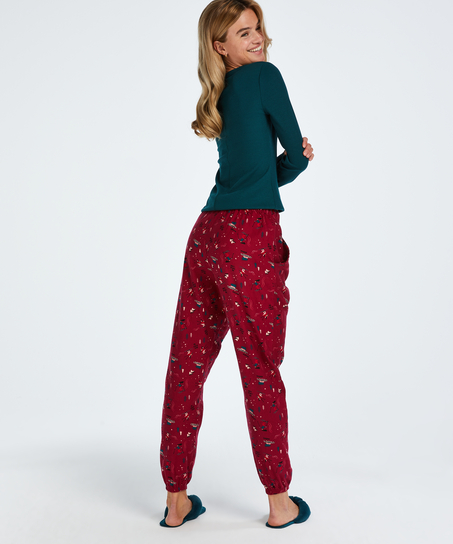 Pantalon de pyjama Twill, Rouge