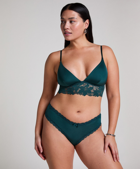 Slip brésilien V-shape mesh, Vert