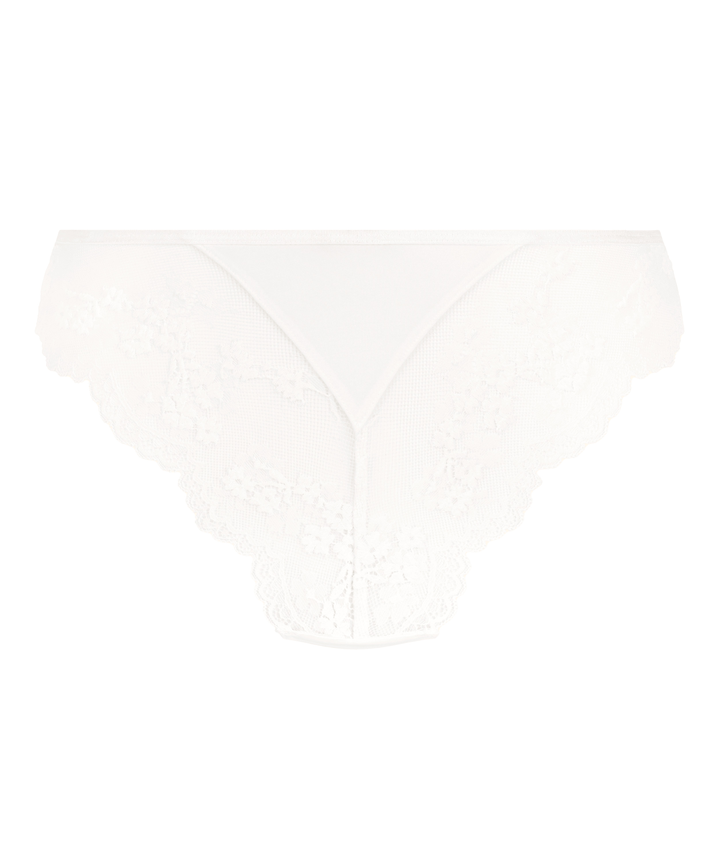 Culotte br&eacute;silienne jambe haute Caro, Blanc, main
