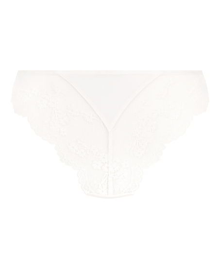 Culotte br&eacute;silienne jambe haute Caro, Blanc