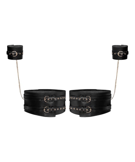 Menottes de jambes et de poignet, Noir