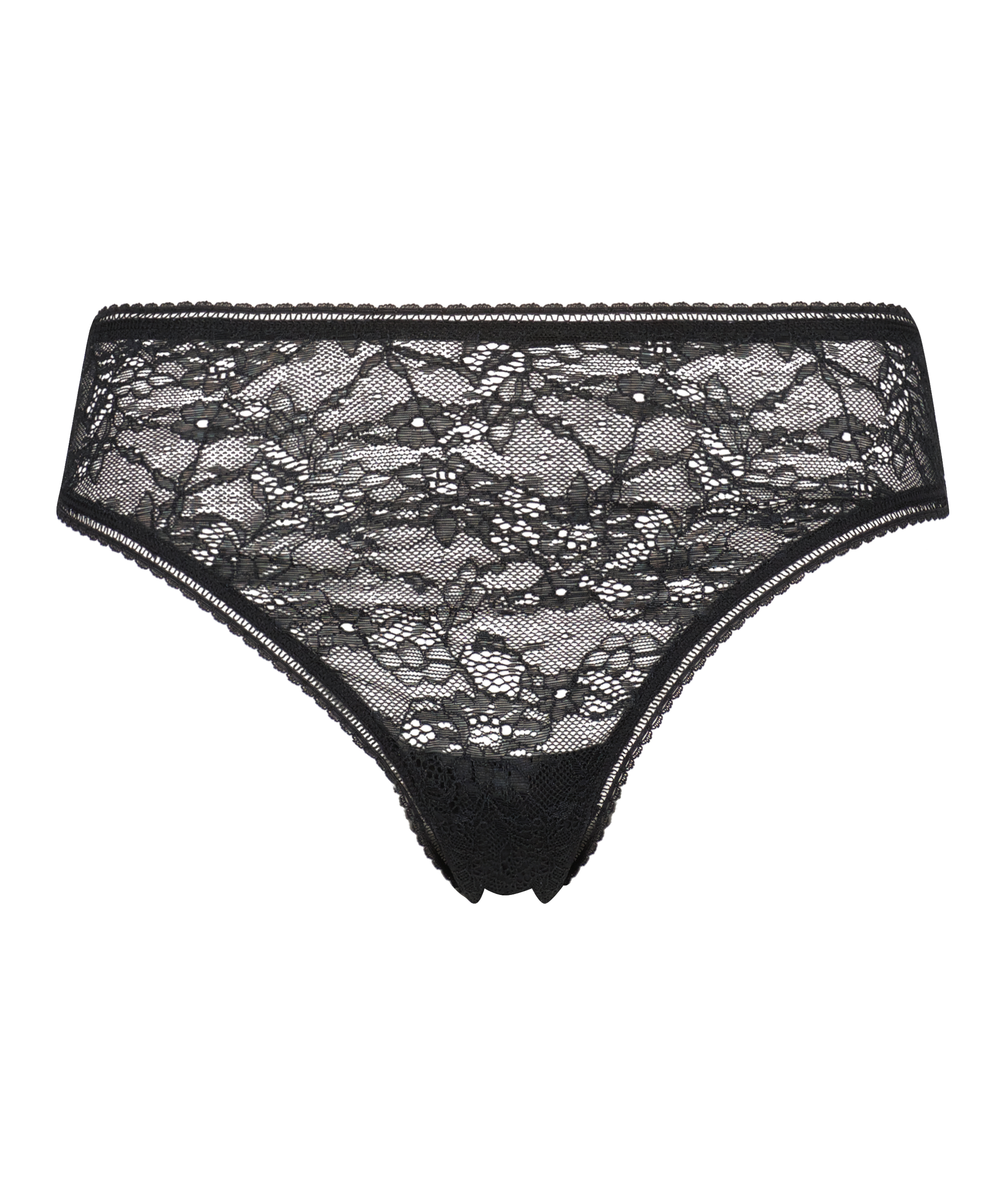 String taille haute Lyla, Noir, main