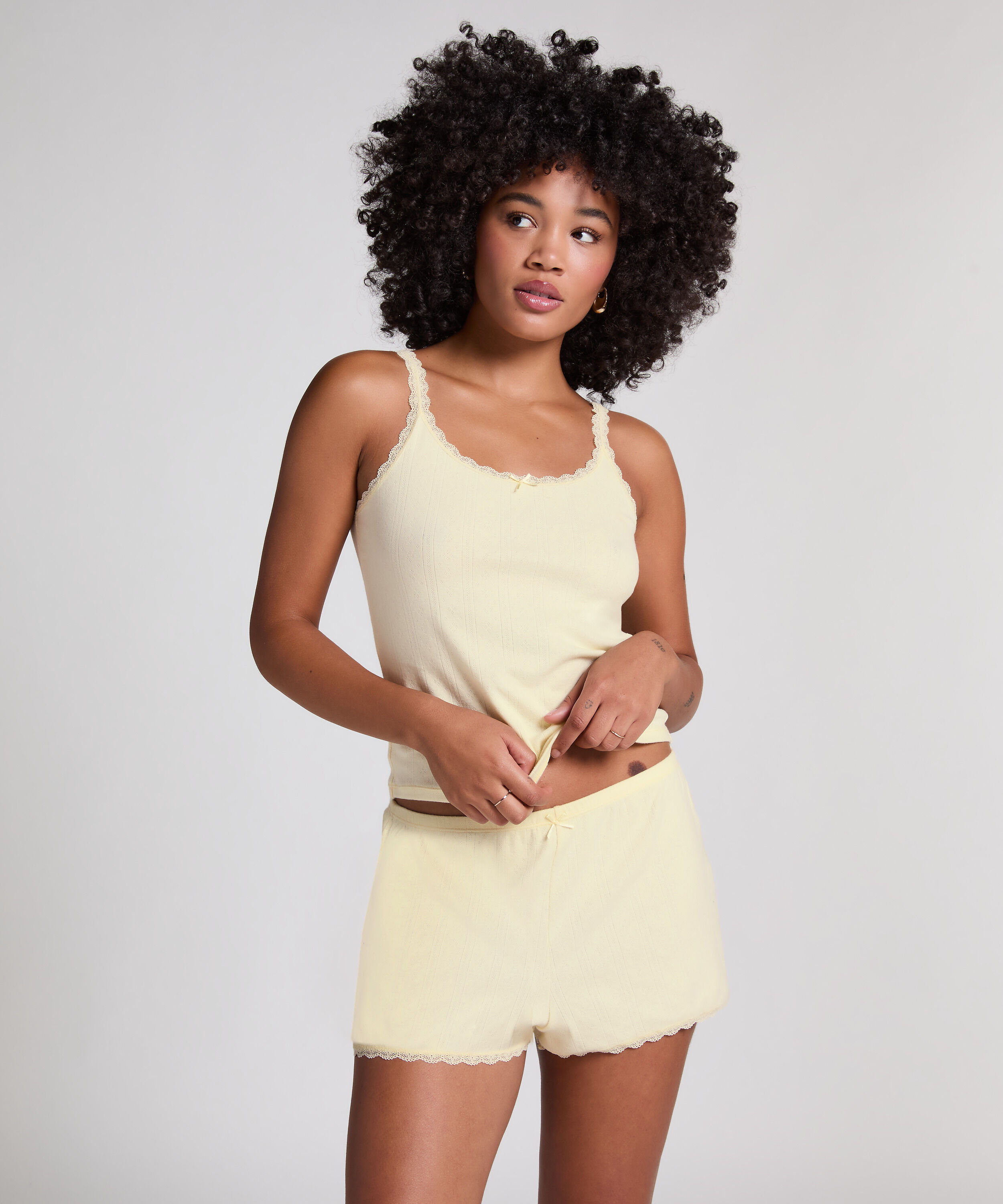 Short Pointelle, Jaune Short Pointelle, Jaune