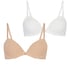 Lot de 2 Soutiens-gorge à armatures préformés, Blanc