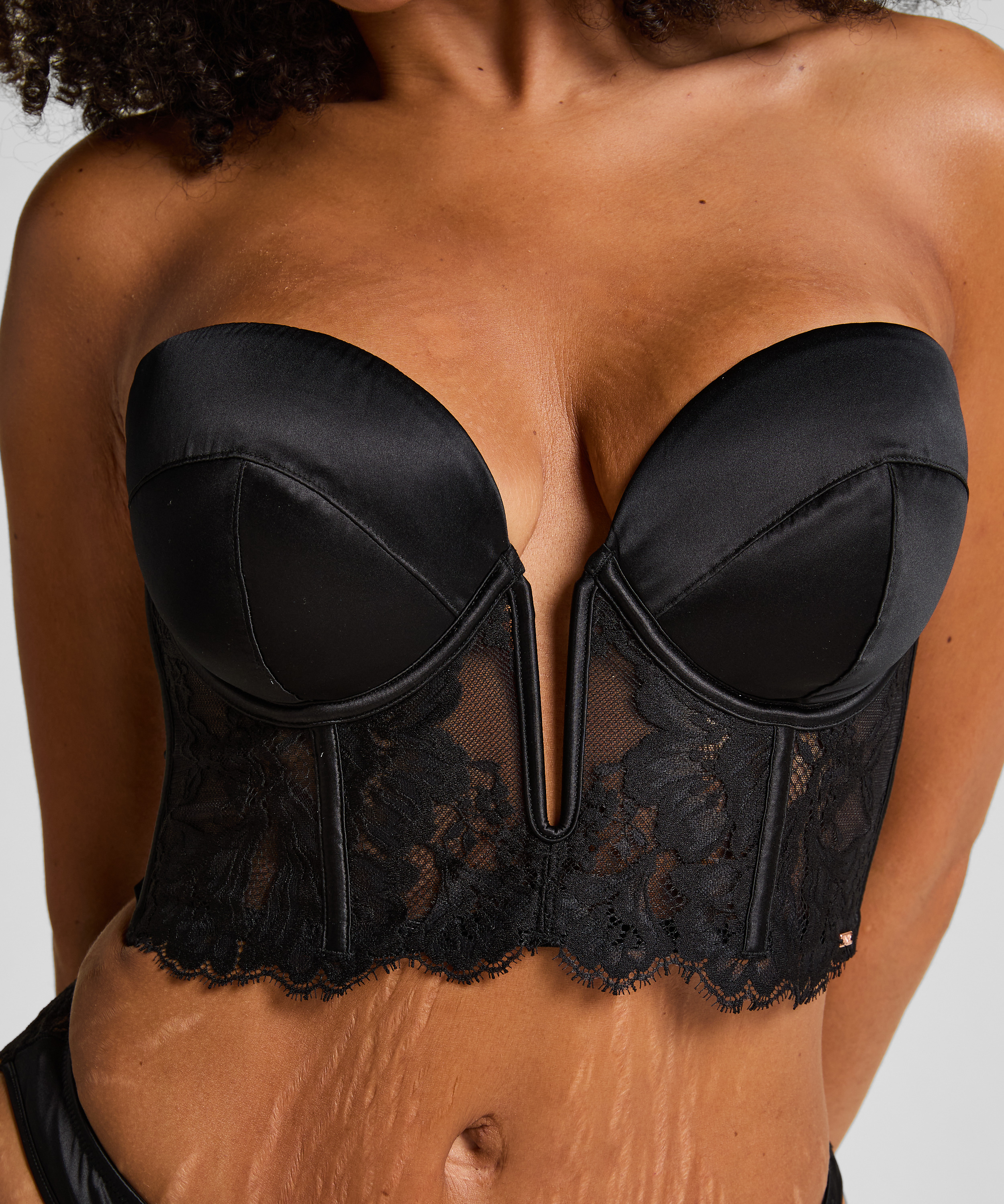 Mini bustier Grace, Noir, main