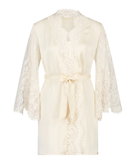 Kimono All Over Lace, Blanc
