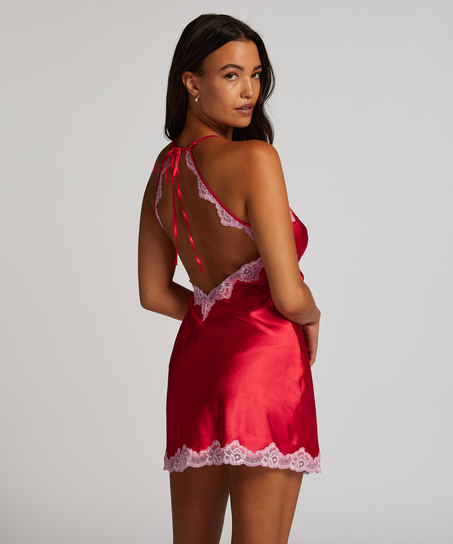 Nuisette en satin, Rouge