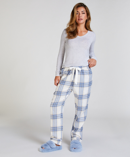 Haut de pyjama à manches longues, Gris