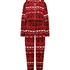 Onesie en flanelle et polaire Fairisle, Rouge