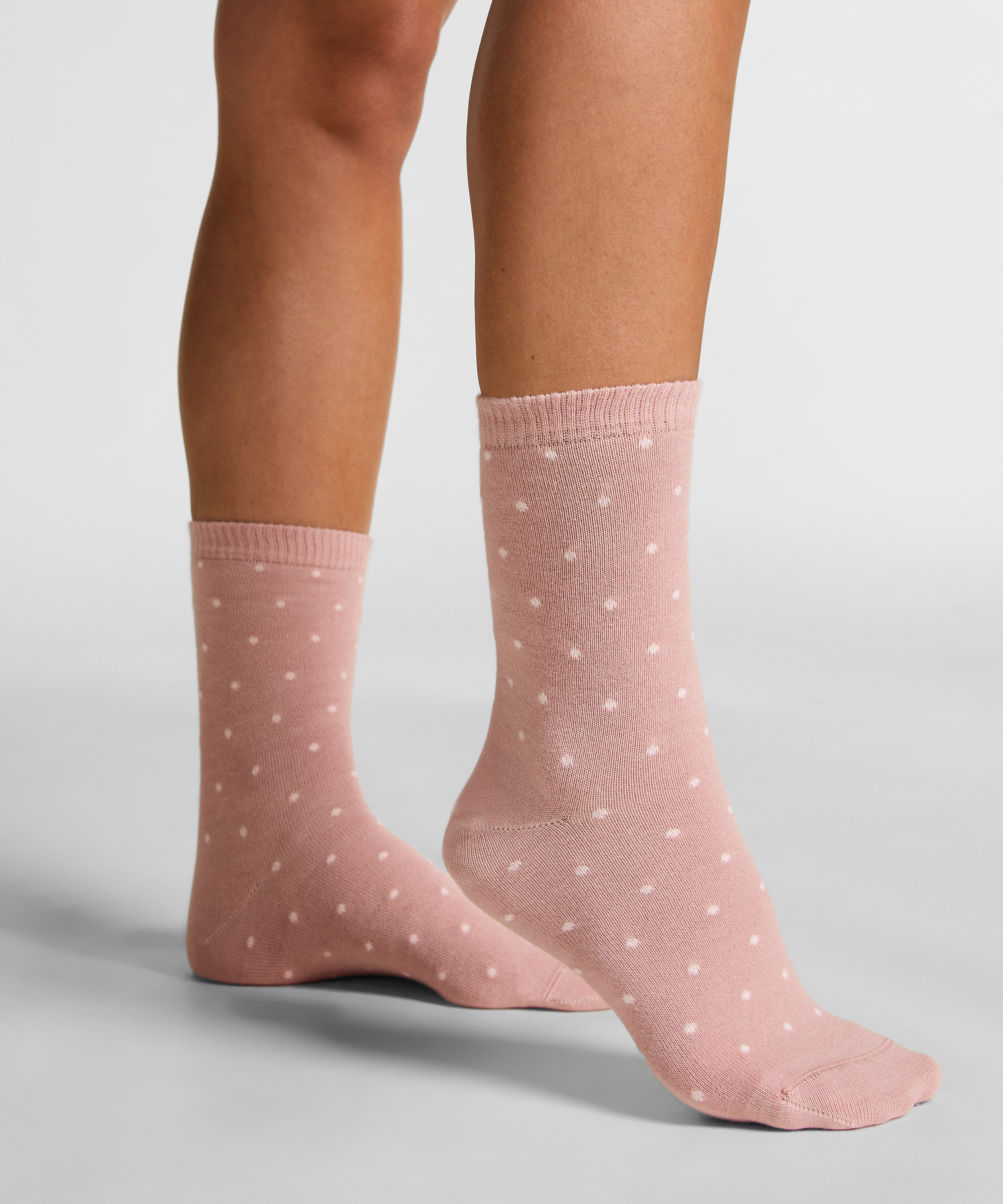 Chaussettes courtes en modal, Rose, main