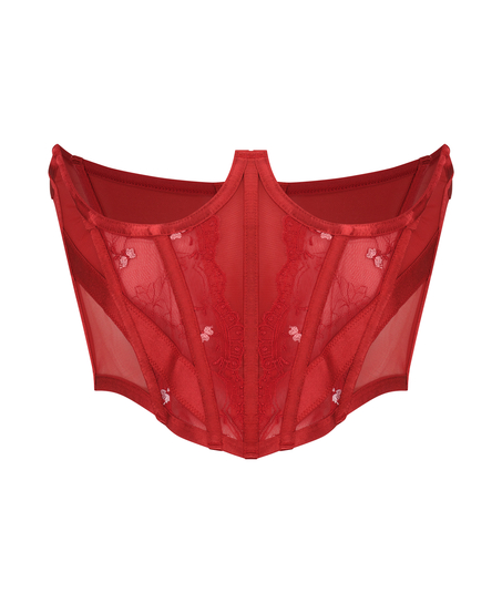 Bustier sans bonnets Violet, Rouge