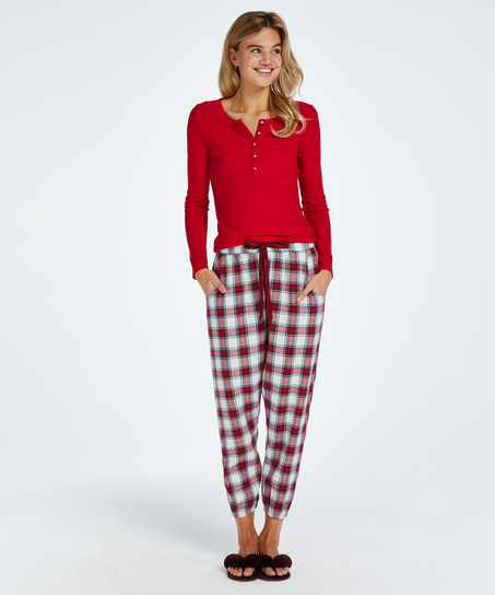Pantalon de pyjama en sergé, Rouge