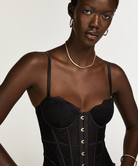 Bustier Fleur Nyakim, Noir