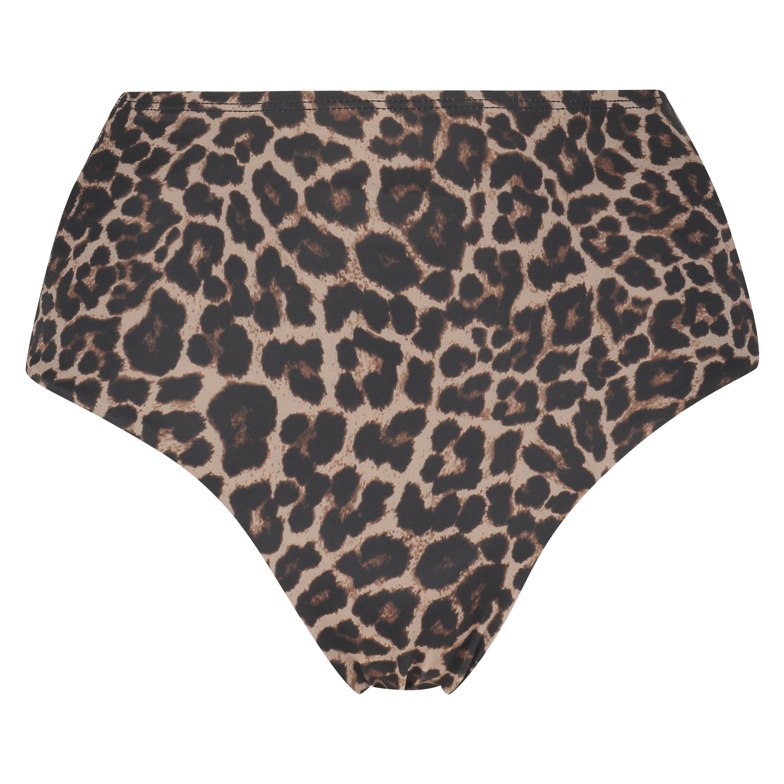 Bas de bikini coquin taille haute Leopard, Beige, main
