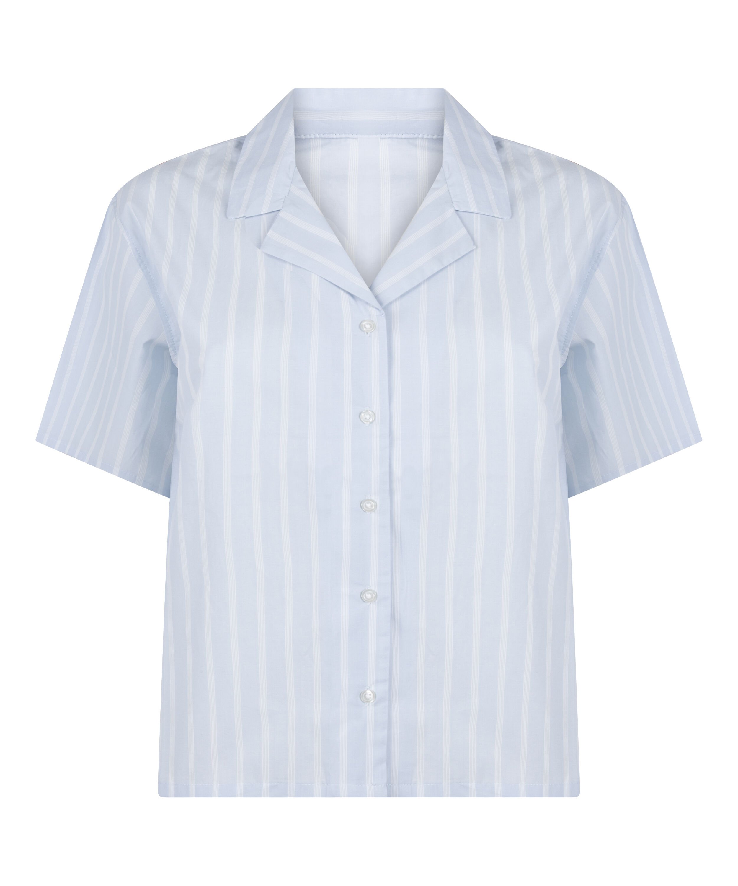 Veste Rayée en Coton, Bleu