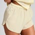 Short en satin Minimal, Jaune