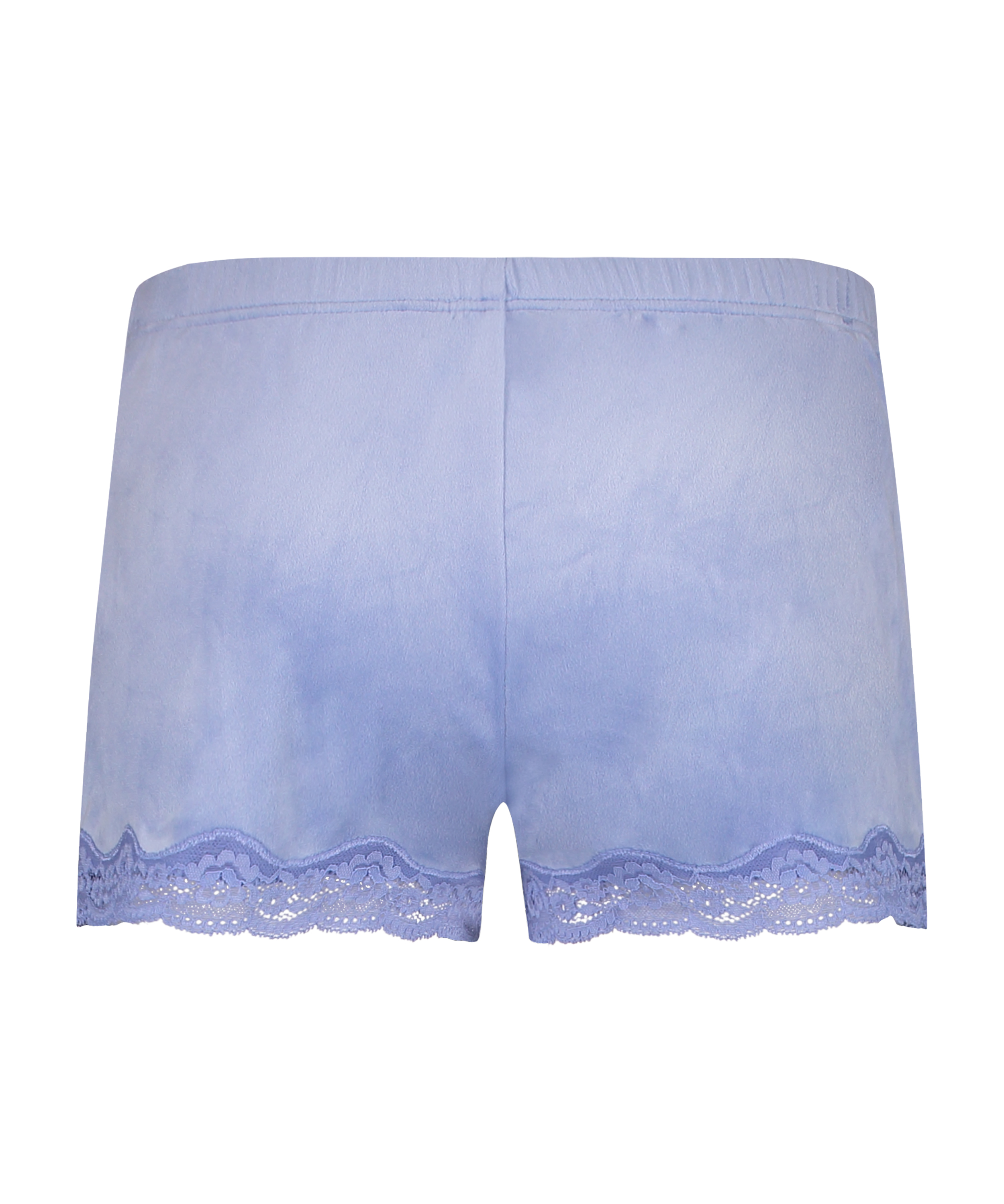 Short velours dentelle, Bleu, main