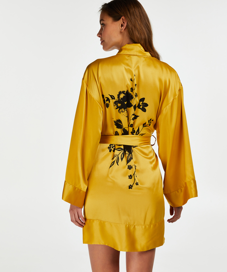 Kimono Satin Flower, Jaune