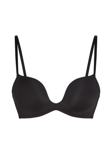 Soutien-gorge à armatures préformé push-up Deep-V, Noir