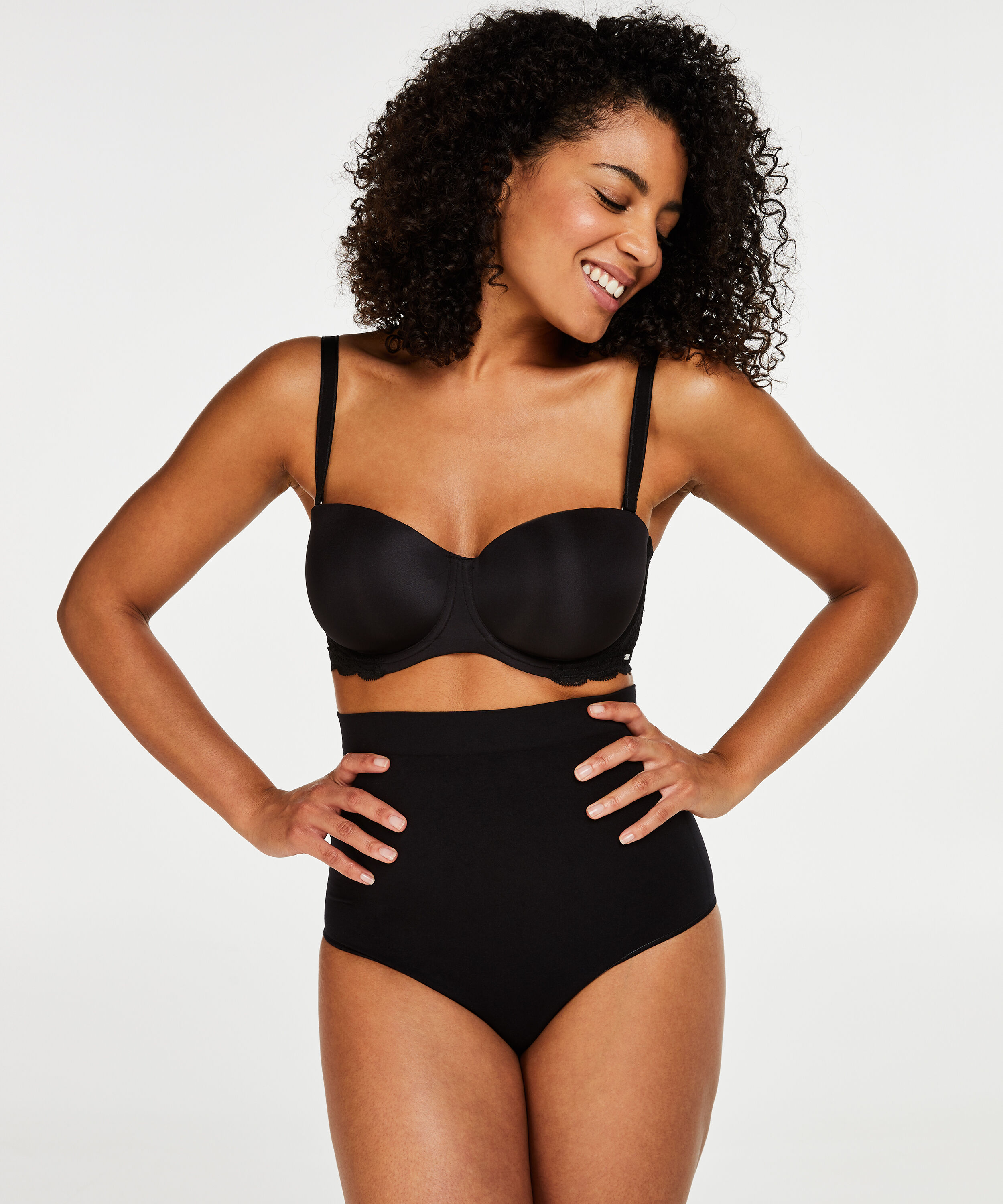 String raffermissant taille haute - Level 2, Noir