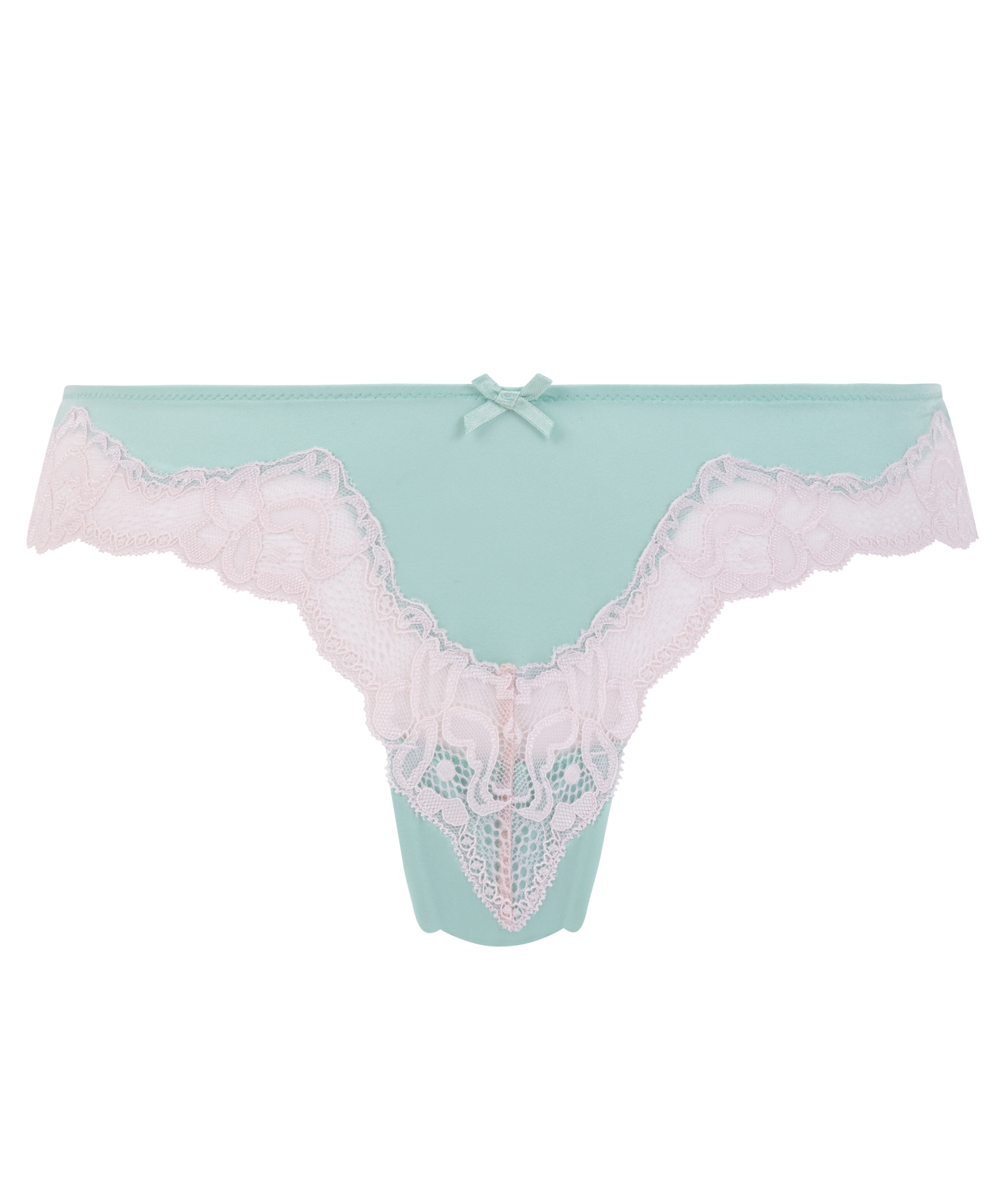Slip brésilien Lace & Shine, Bleu, main