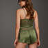Shorts Satin Amelia Tap, Vert