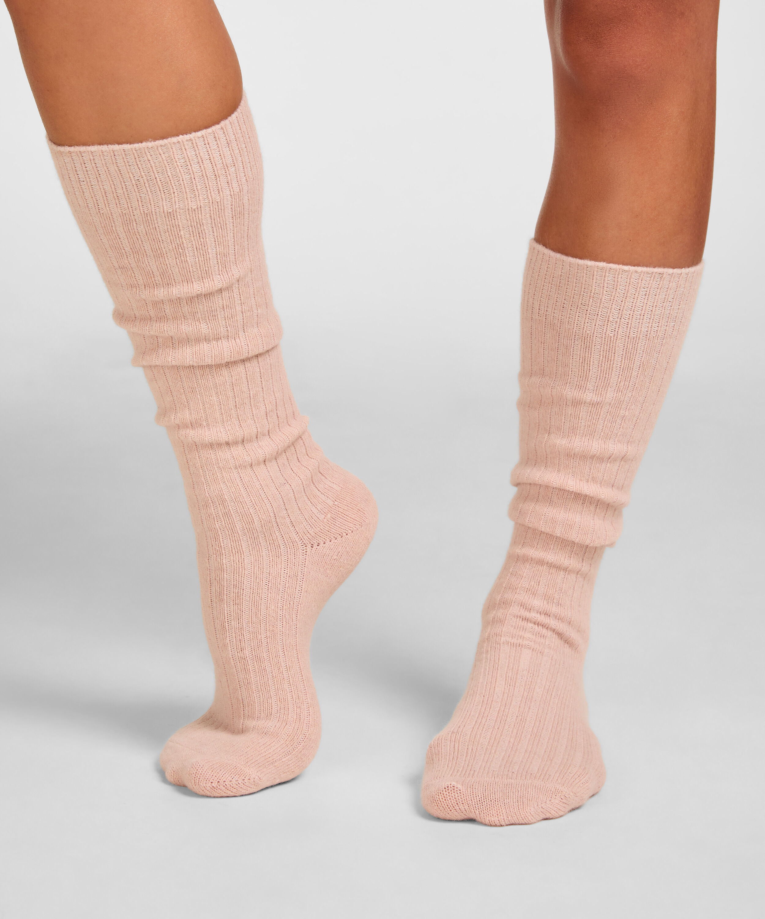 Chaussettes avec Cachemire, Rose