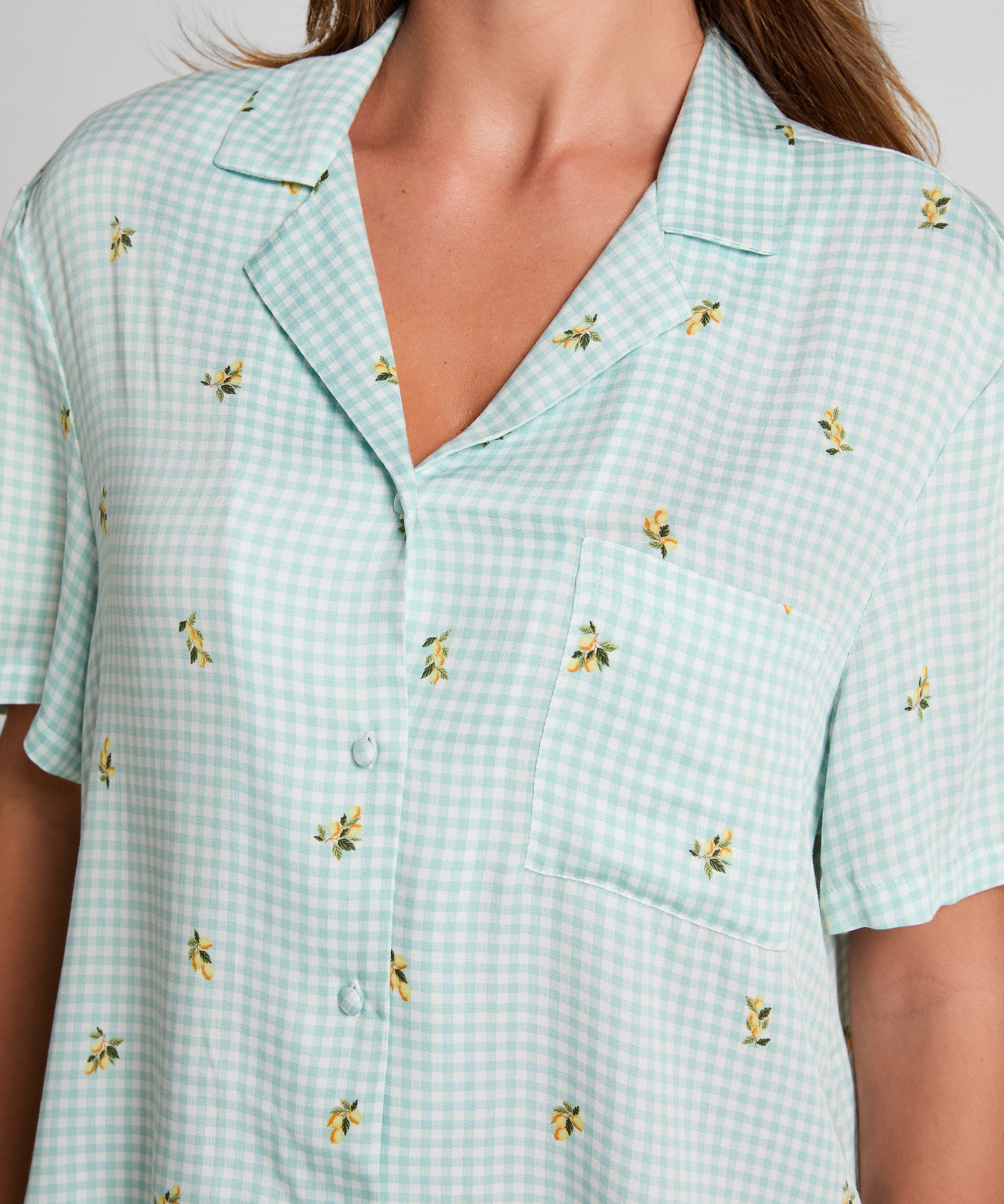 Haut de pyjama, Vert, main