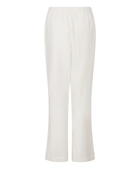 Pantalon de pyjama Coton Seersucker, Blanc