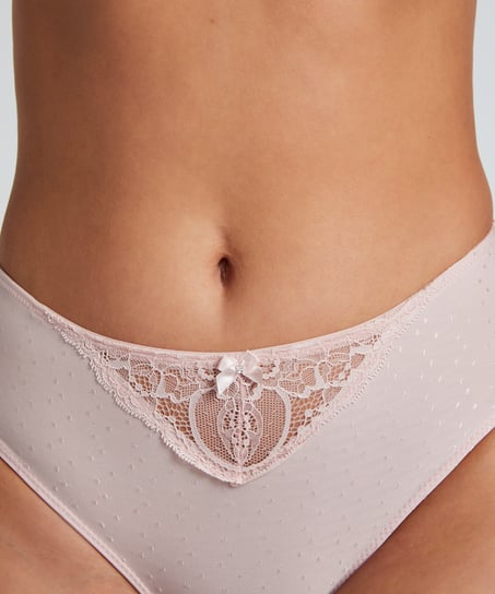 Slip taille haute Sophie, Rose