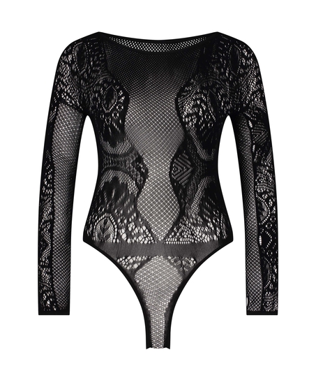Body Scallop Floral, Noir