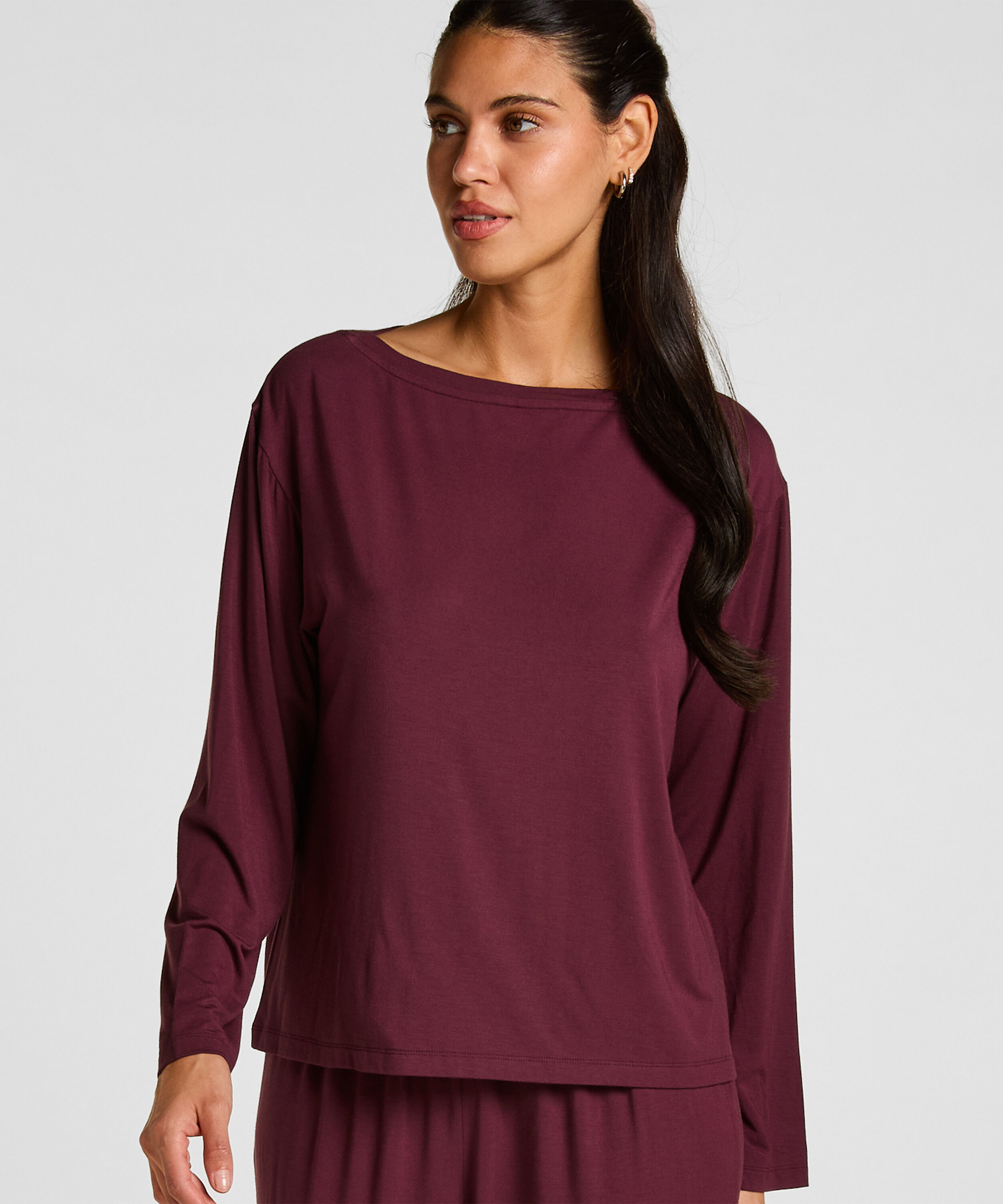 Haut de Pyjama Manches Longues Jersey, Violet