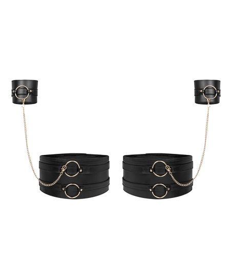 Menottes de jambes et de poignet, Noir