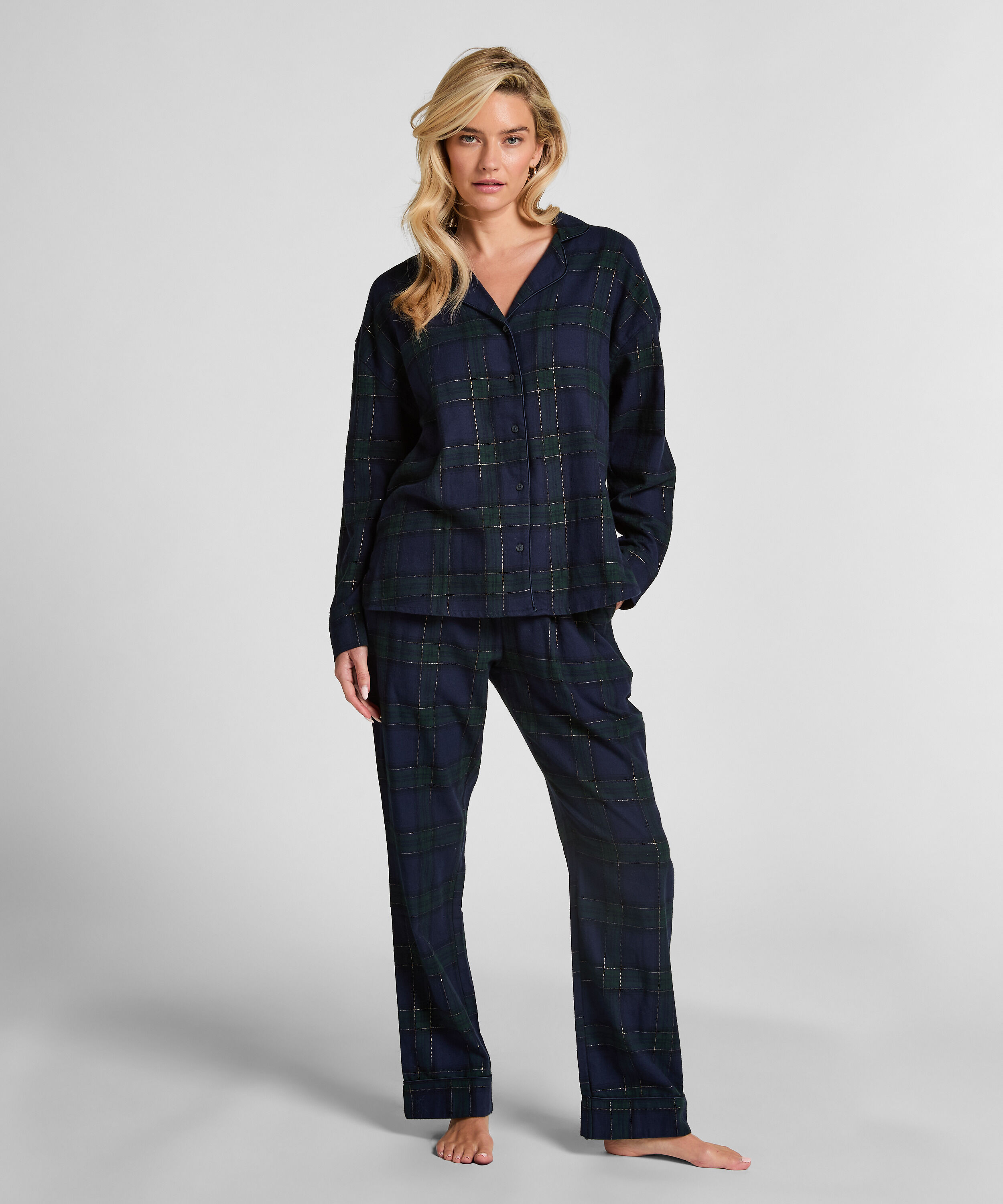Pantalon de Pyjama Flanel, Bleu
