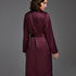 Peignoir en polaire satinée, Violet