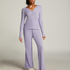Haut de pyjama Henley, Violet