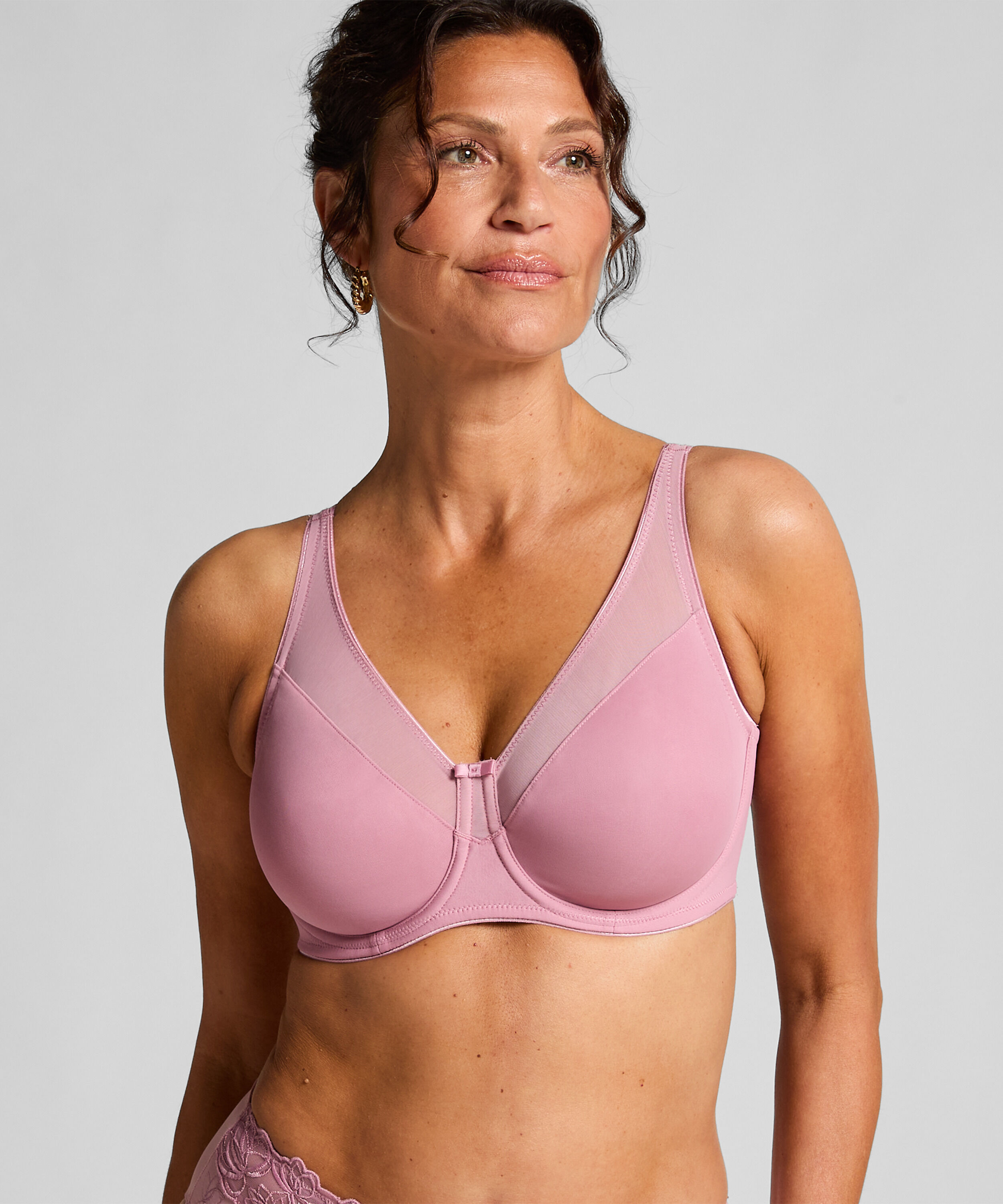 Soutien-gorge à armatures non-préformé minimiseur Nina, Rose