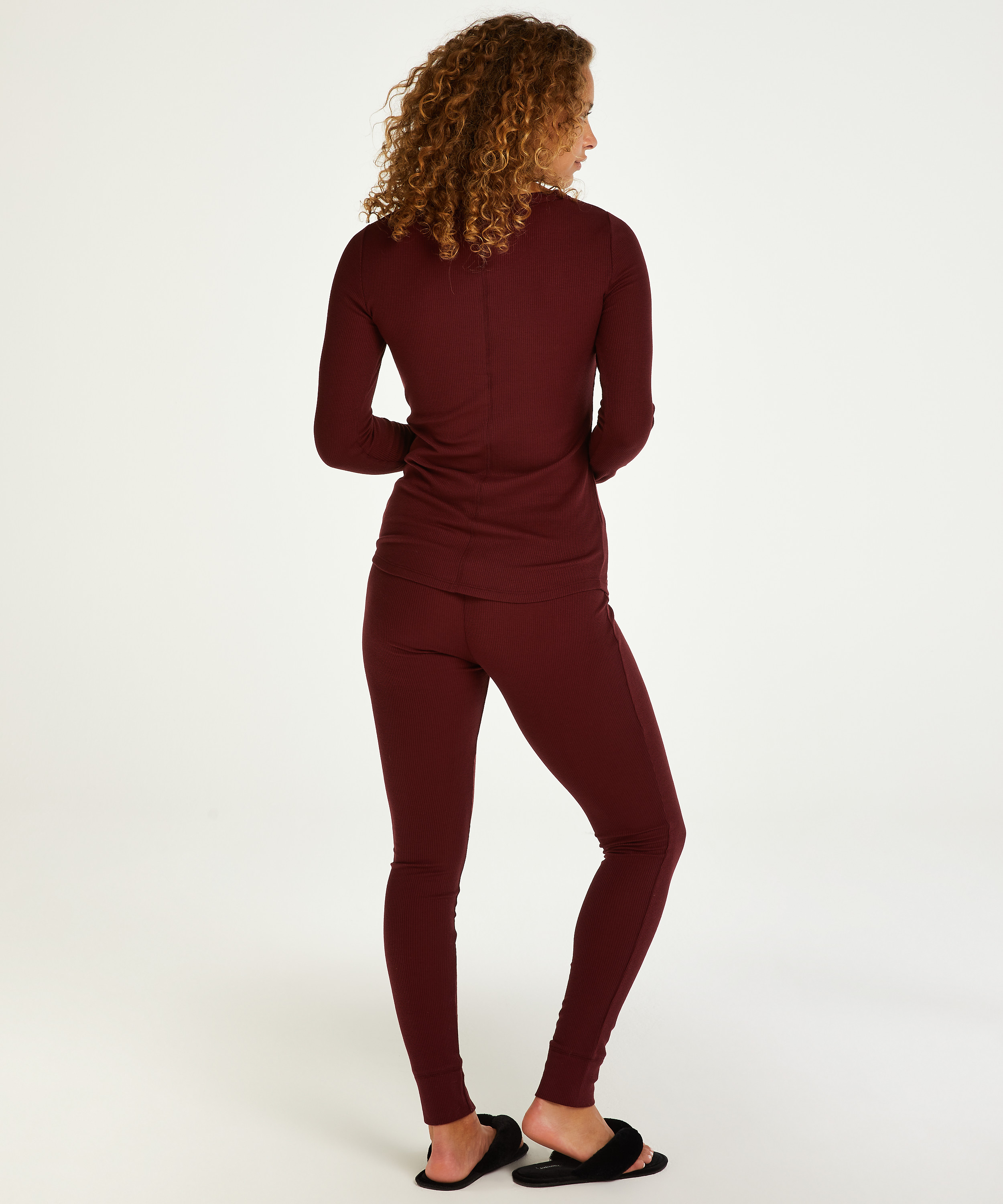 Pyjama Waffle Placket, Violet, main