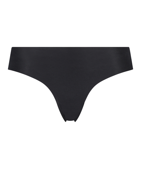 Slip invisible en coton, Noir