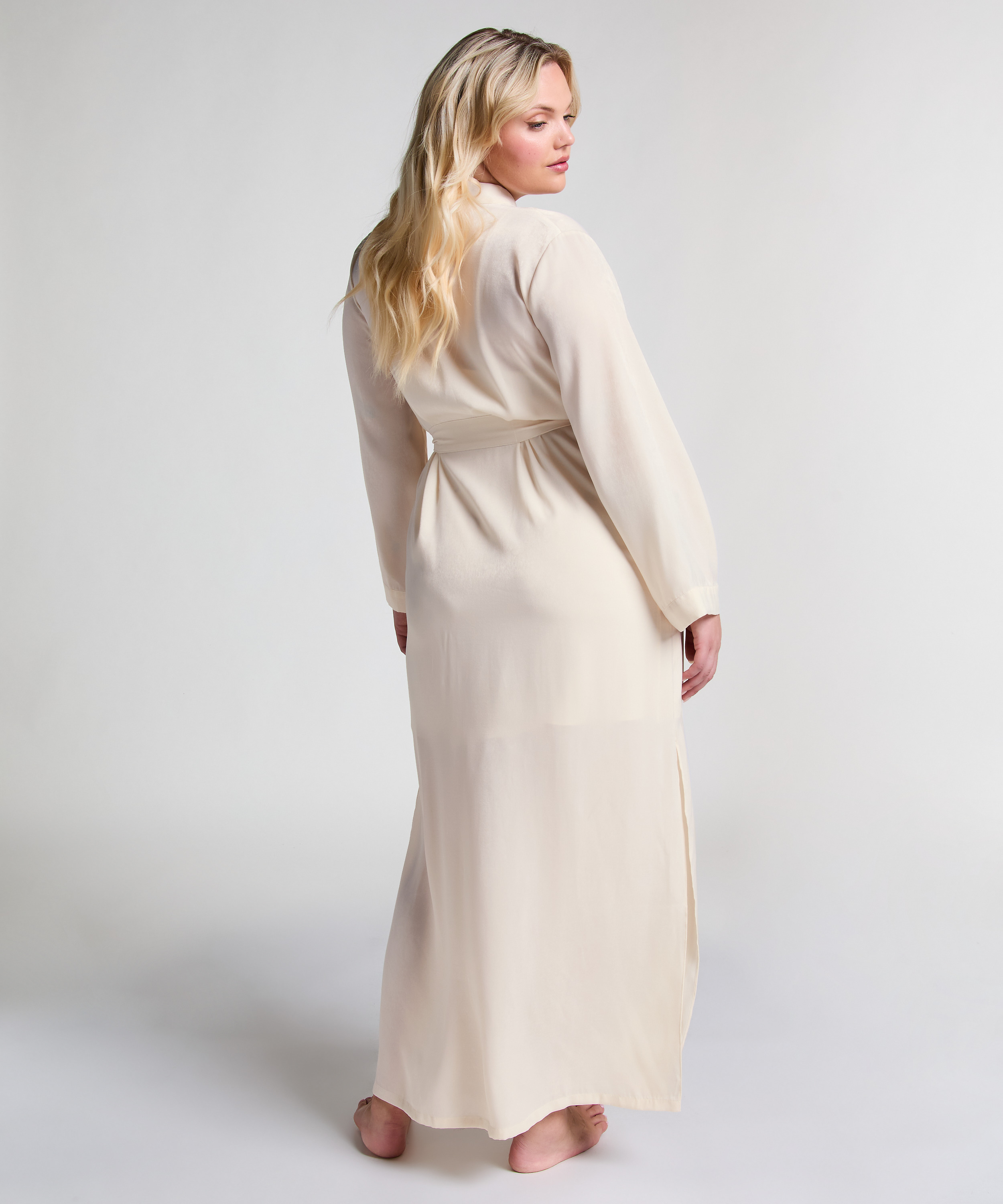 Kimono Satin, Blanc, main