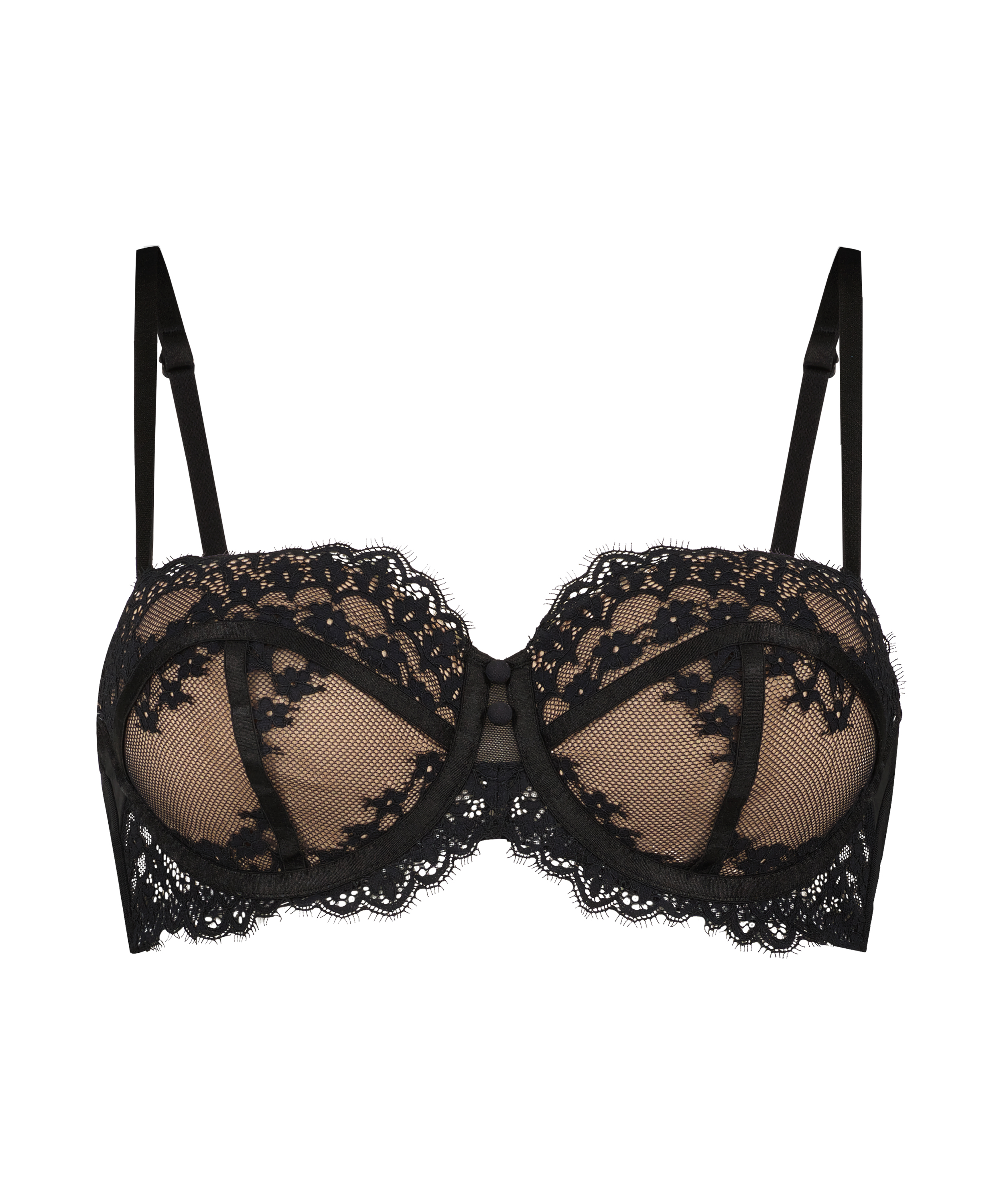 Soutien-gorge à armatures préformé sans bretelles Daisy, Noir, main