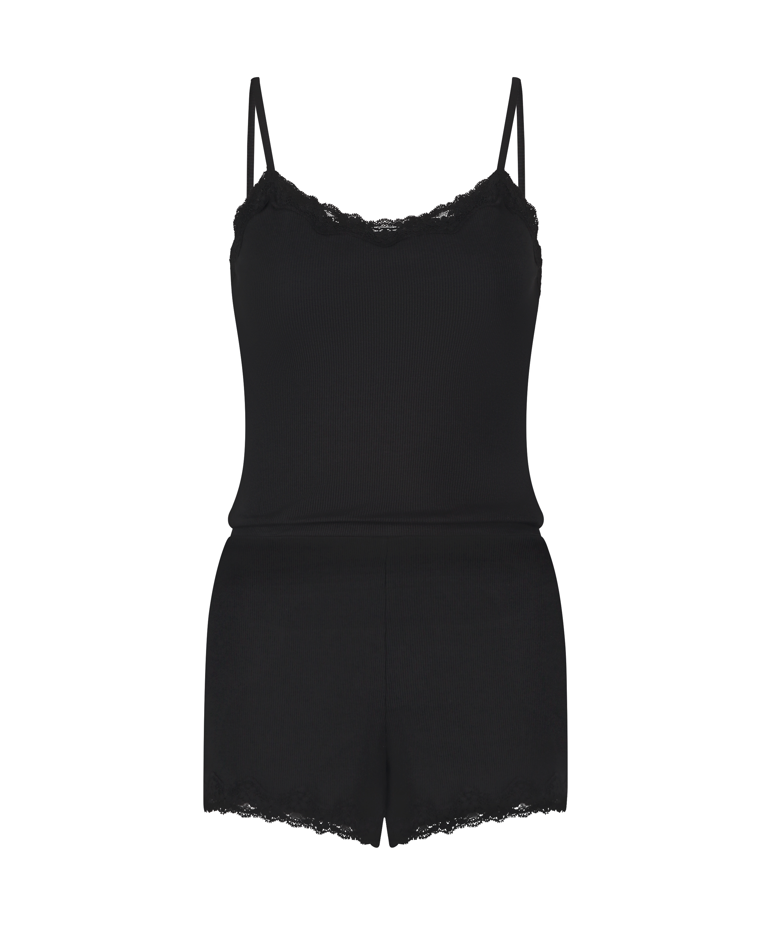 Ensemble de pyjama court Cami, Noir, main
