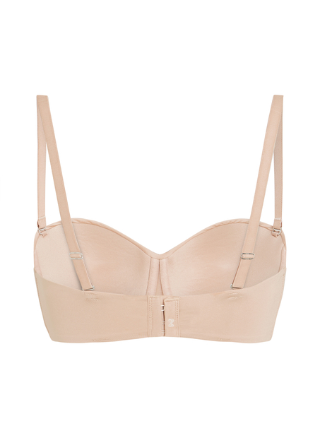 Soutien-gorge push-up sans bretelles à armatures préformé Smooth, Beige
