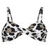 Top de bikini bandeau Animal, Blanc