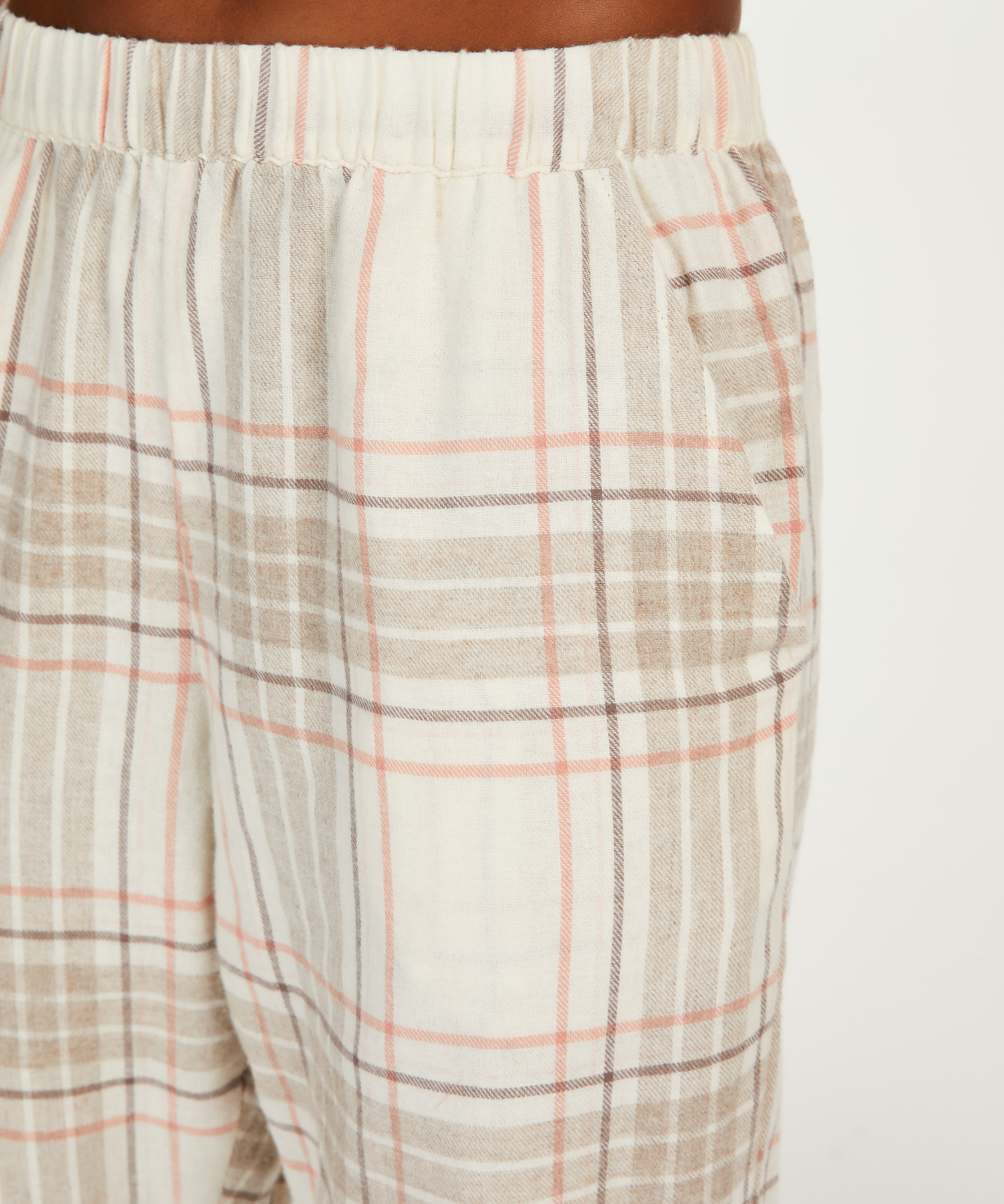 Tall Pantalon de pyjama Twill Check, Gris, main