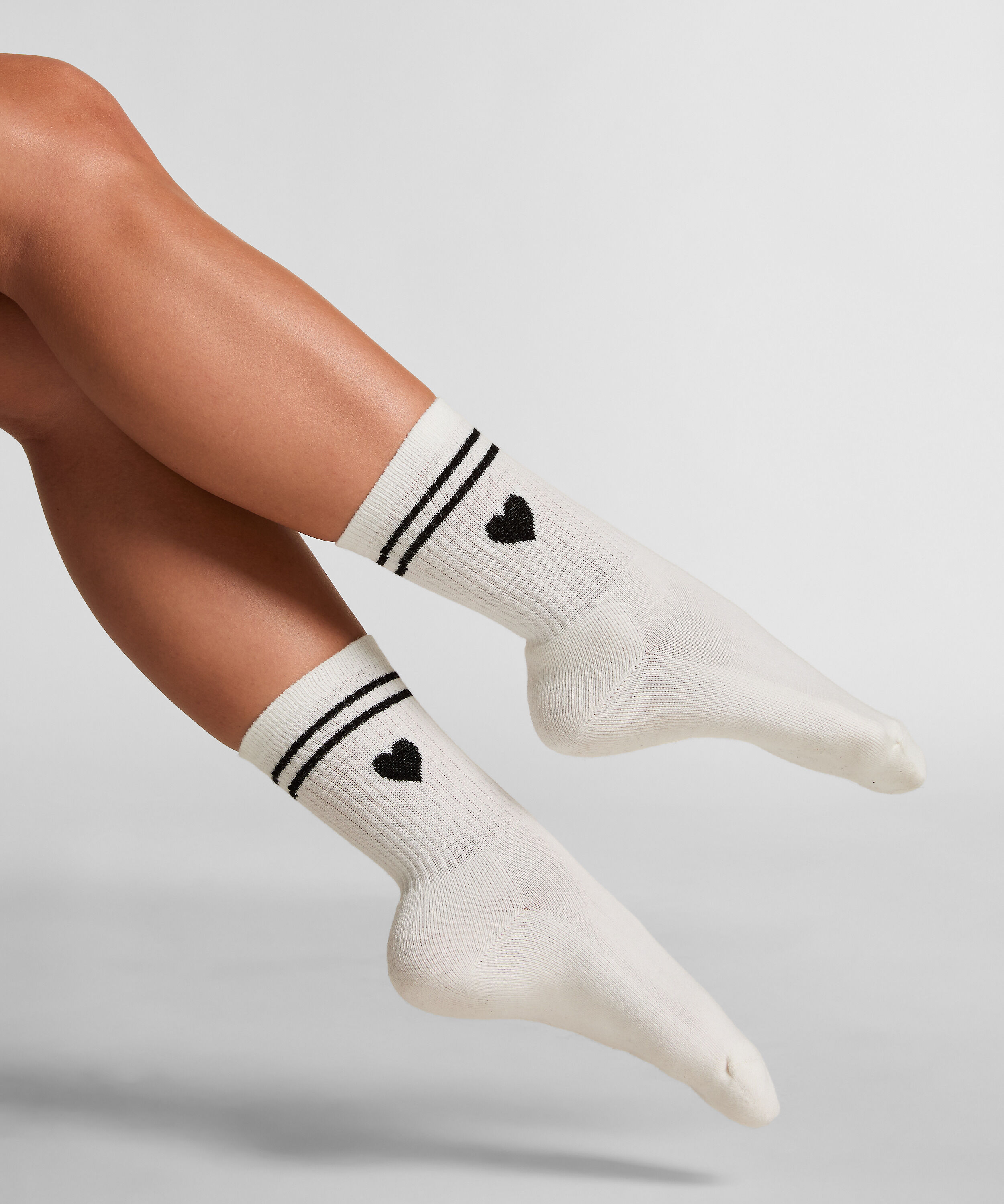 Chaussettes courtes en coton, Blanc Chaussettes courtes en coton, Blanc