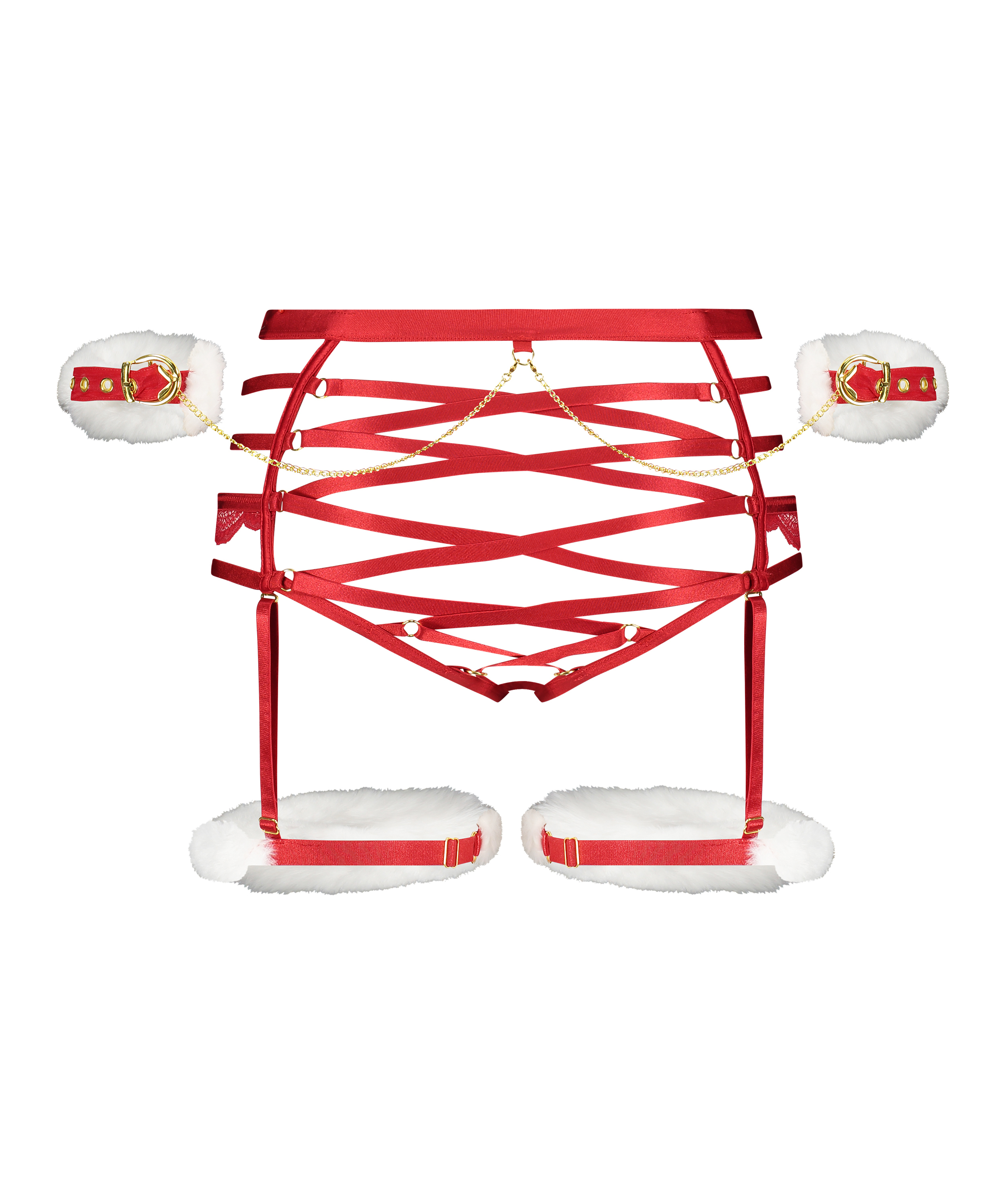 Haut slip brésilien Cindy, Rouge, main